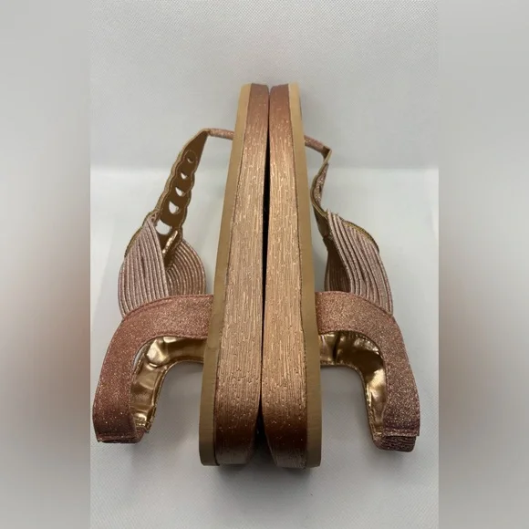 Rose Gold Glitter Sandals - Picture 3 of 9